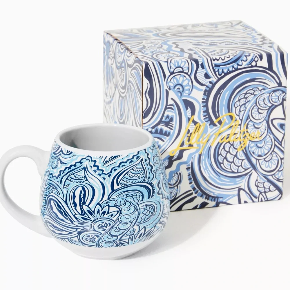 Lilly Pulitzer Blue Printed Ceramic Mug